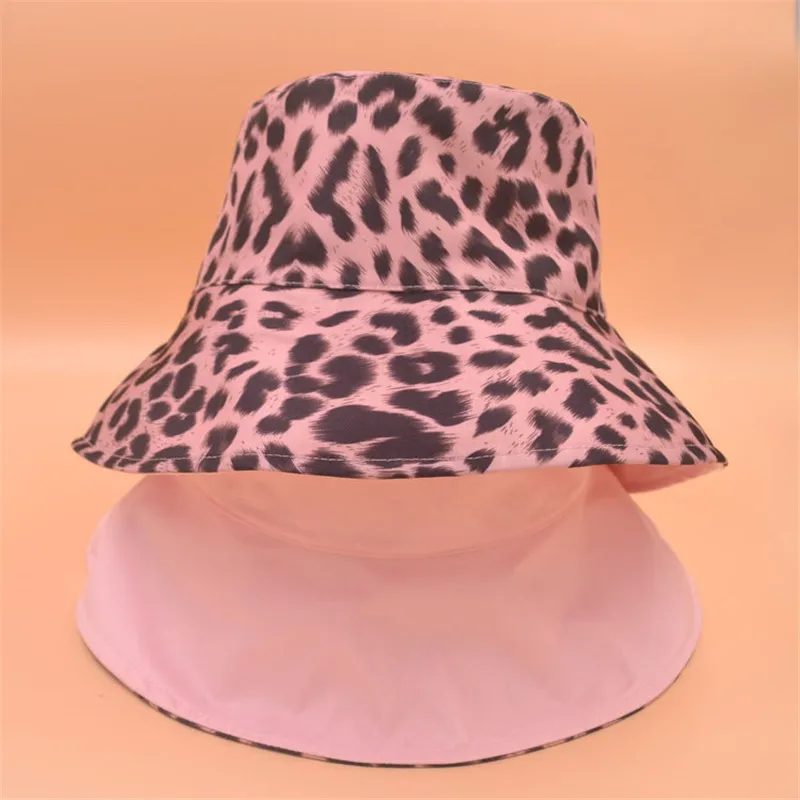 

LDSLYJR 2019 Cotton Leopard pattern Bucket Hat Fisherman outdoor travel Sun Cap Hats for girl and Women 53