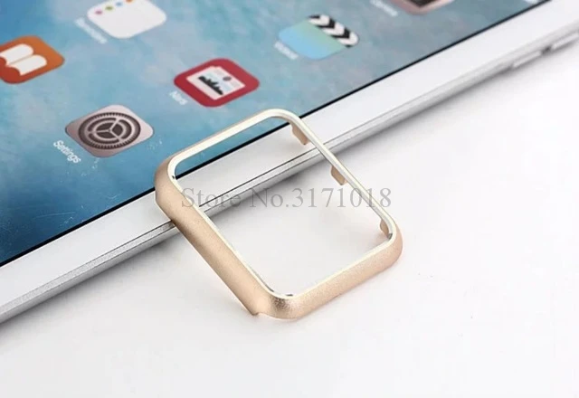 Роскошный чехол для часов с металлической рамкой для Apple Watch 38 мм 42 мм бампер из алюминиевого сплава для iWatch серии 3 2 защитный корпус - Цвет: Champagne Gold