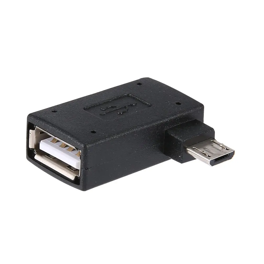 Портативный 90-градусный преобразователь с левым углом Micro USB 2 0 OTG хост-адаптер