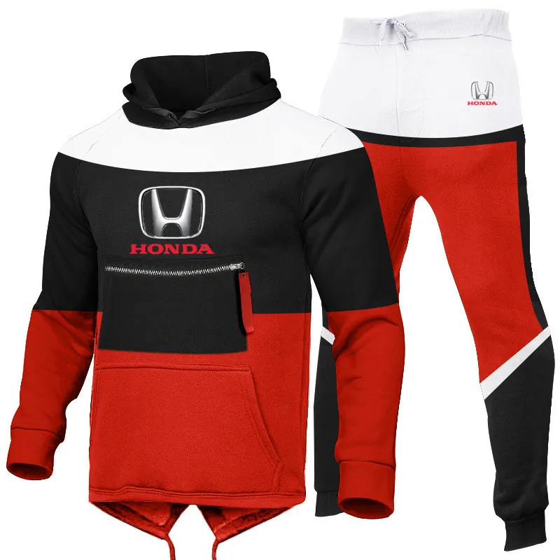 Honda автоматическая печать 2021 Сезон осень зима новые бархатные мужские костюм