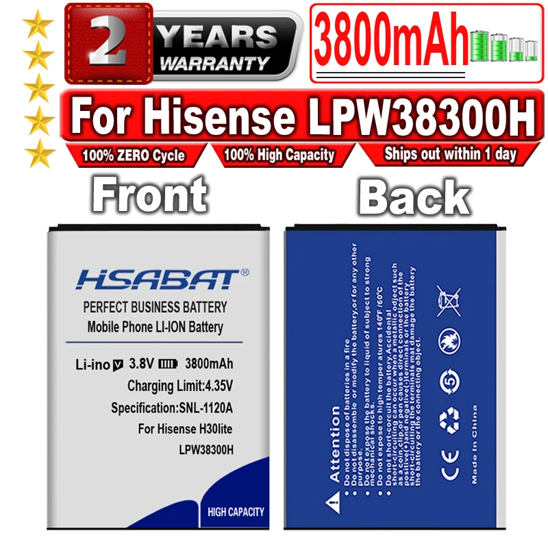 HSABAT 3800mAh LPW38300H Аккумулятор для Hisense H30lite H30 lite | Мобильные телефоны и аксессуары