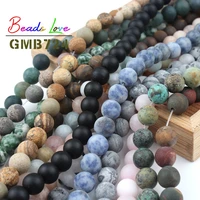 wholesale dull polish matte agates jada round loose beads for jewelry making natural stone diy bracelet necklace 46810mm 15