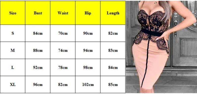 

TOP Fashion 2020 Women Bandage Bodycon Sleeveless Evening Party Club Short Dress Sexy Lace V-neck Sling Bag Hip Splice Dress