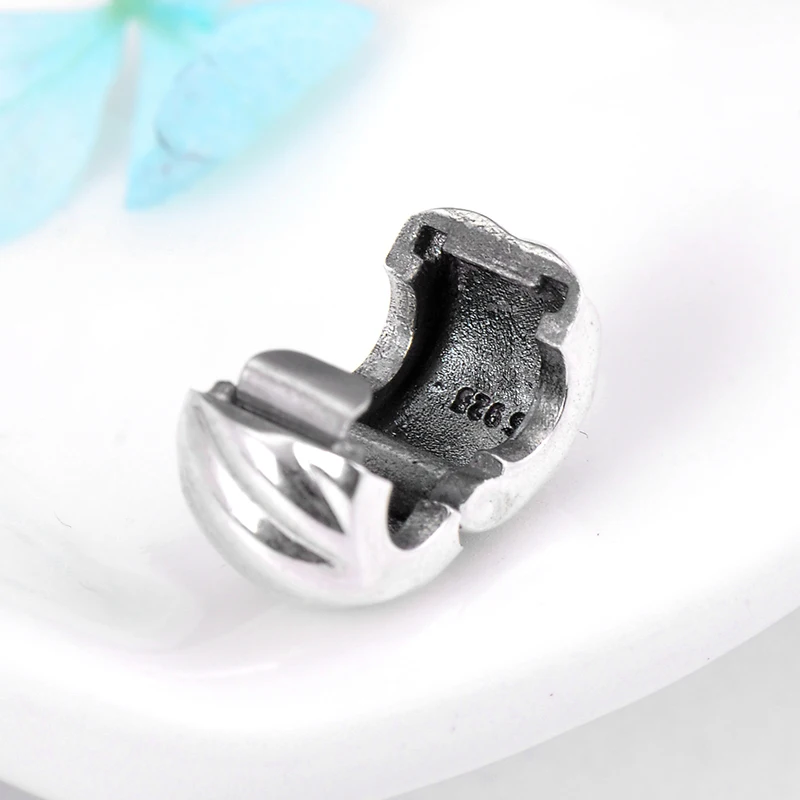 Модные круглые очаровательные бусины-зажимы из стерлингового серебра 100% пробы с