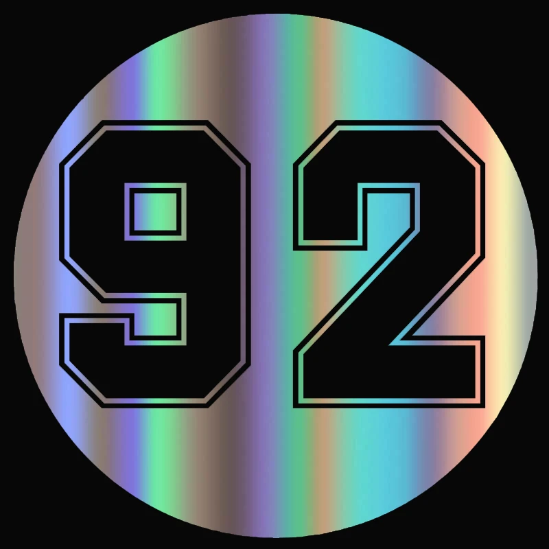 

Decal Number 92 Car Sticker Waterproof Auto Decors on Truck Bumper Rear Window Vinyl