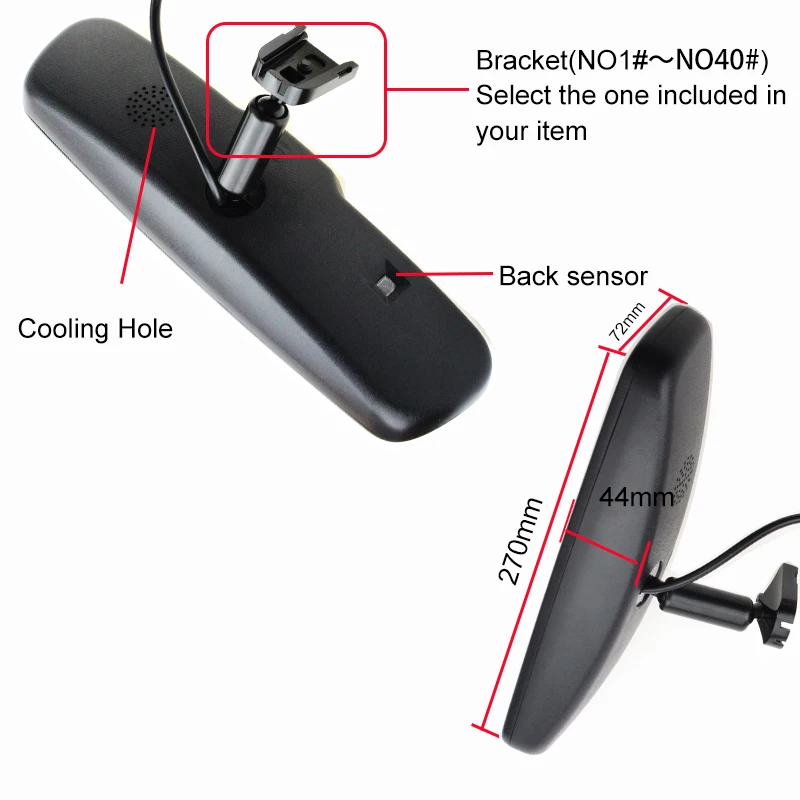Прозрачное зеркало HaiSunny с автоматическим затемнением заднего вида для салона
