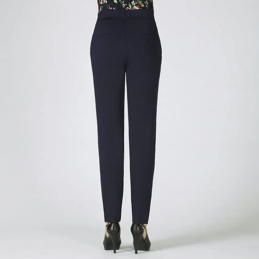 Брюки-карандаш для женщин среднего возраста весна-осень эластичные базовые