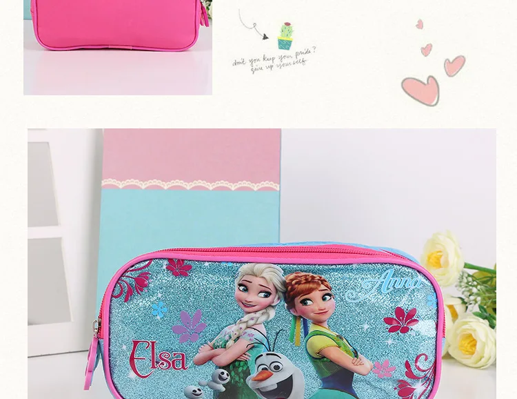 Disney «Холодное сердце» из мультфильмов портмоне пенал Студент Эльза ящик пенал с мультяшным рисунком подарок для мальчика Девочки Детская сумочка для девочек