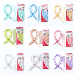 10 шт.лот, металлический латексный шар, длинная форма, металлический хром, волшебная вязка, скручивающийся шар, свадебные, вечерние, украшения