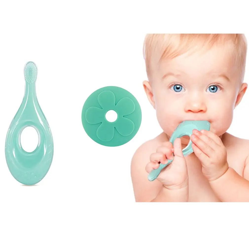 

Baby Toothbrush Soft Silicone Toothbrush Training Toothbrush Creative Anti Slip Handle Baby Children Dental Oral Care