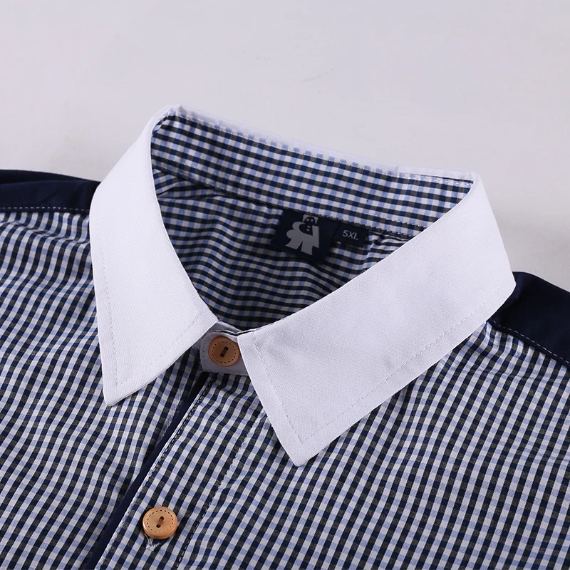 10XL 8XL 6XL 5XL хлопковое мужское платье с коротким рукавом рубашки модные