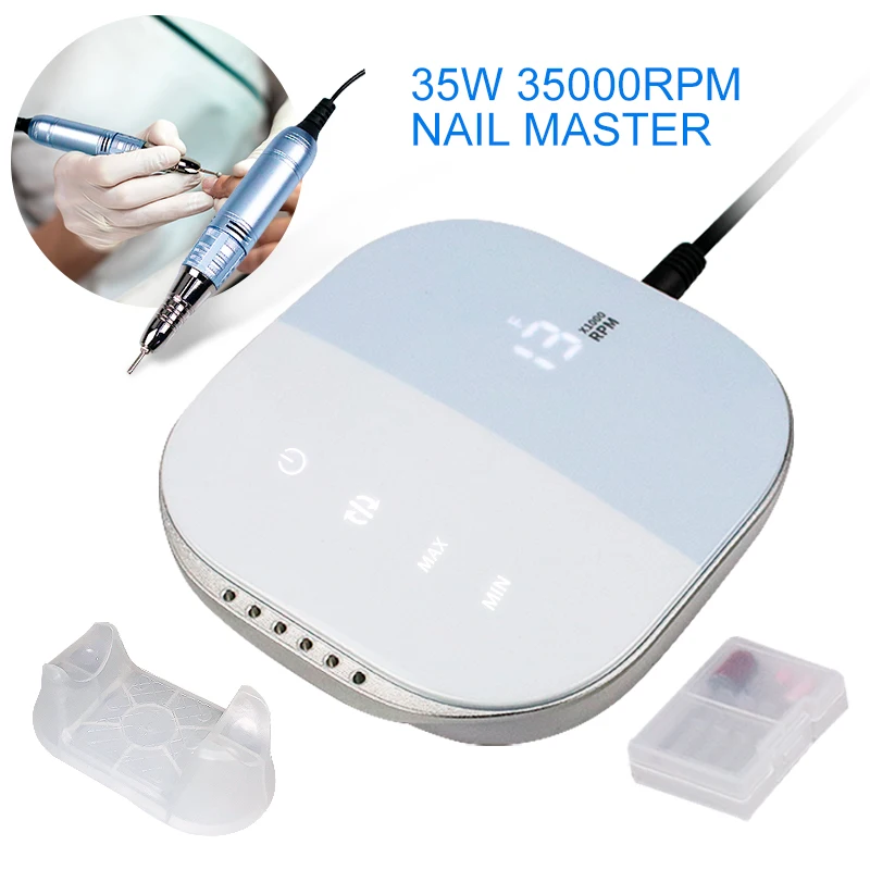 

65W Electric Nail Manicure Machine Nail Art File Bits Manicure Polishing Nails Surface 3 Colors Professional Nail Drills Machine