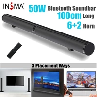 50w 100cm hifi detachable wireless bluetooth soundbar speaker 3d surround stereo subwoofer for tv home theatre system sound bar