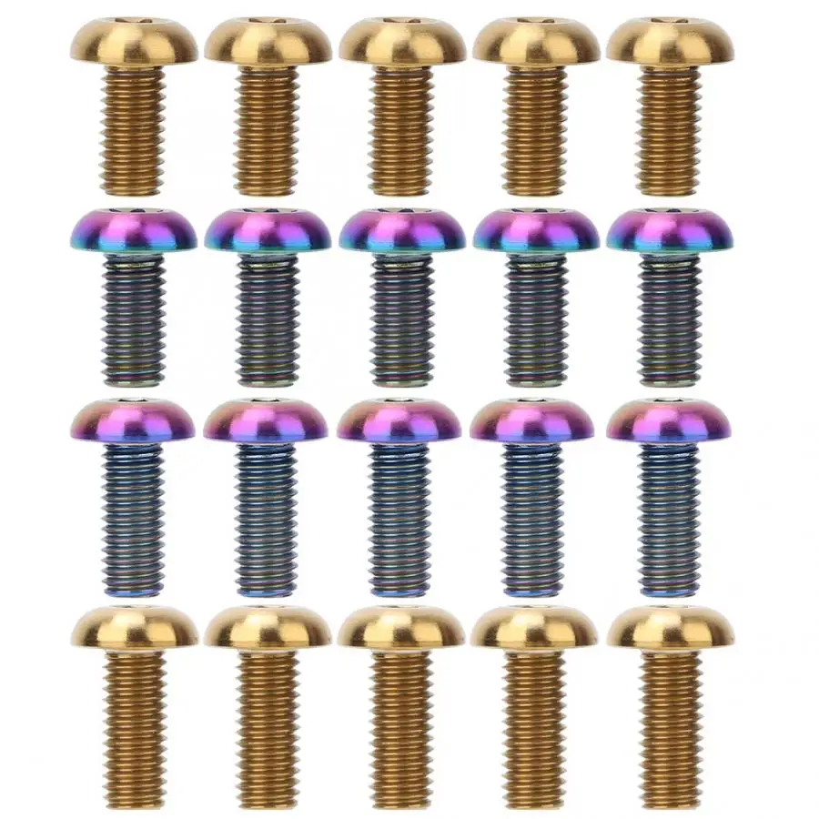 5 шт./упак. велосипед Запчасти крепежные болты винты Титан сплав M5 * 12 велосипедные