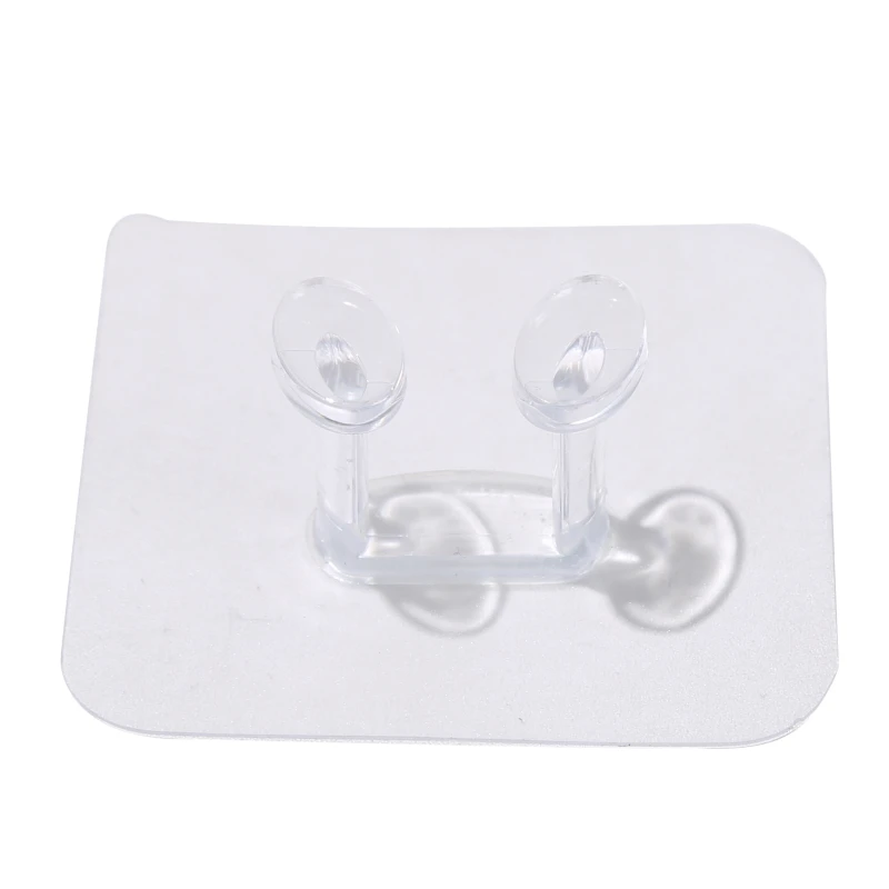

10Pcs Transparent Door Wall Hangers Strong Self Adhesive Towel Handbag Hooks Multi-Purpose Hooks Kitchen Bathroom Storage Hook
