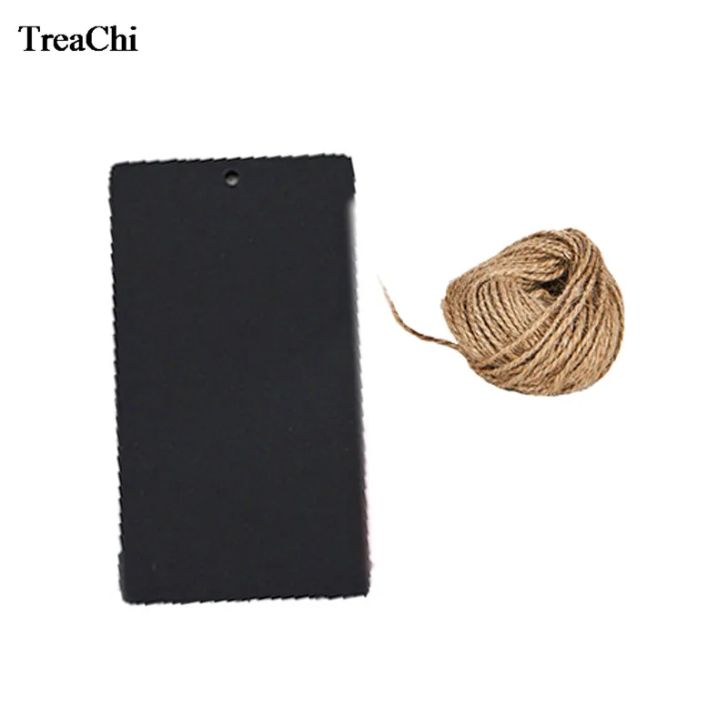 Wholesale 100Pcs Red White Black Kraft Paper Tags Luggage Wedding Note Label With Jute String DIY BlankTravel Gift HangingTag | Украшения и