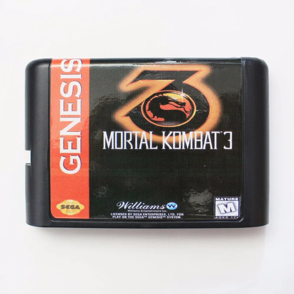 Игровая карта Mortal Kombat 3 NTSC-USA 16 бит MD для Sega Mega Drive Genesis | Электроника