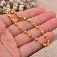 dubai gold color bead banglesbracelets for women girls bracelet islamic muslim arab jewelry african bracelet gifts