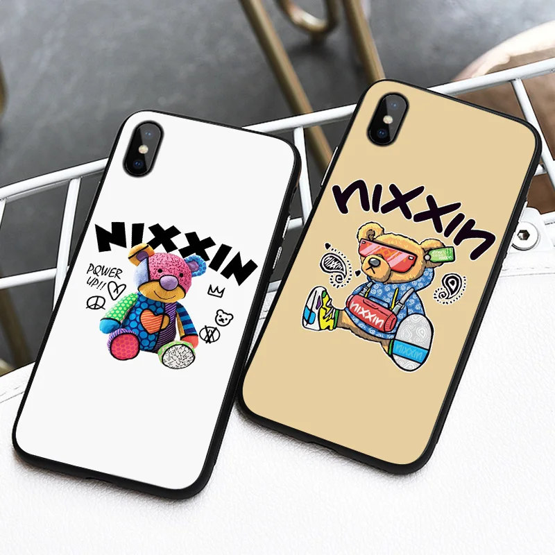 

Hard Mobile Cover Cute Happier Stuffed Bear Phone Case For Iphone X XR 10 13 11 Pro XS Max SE 2020 7 8 Plus 5 6 6S 12 Mini Shell