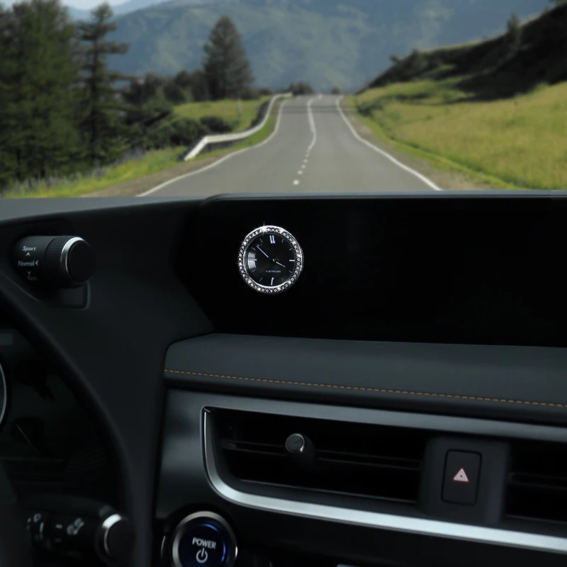 QHCP автомобильные кварцевые часы декоративная наклейка кольцо крышка рамка круг