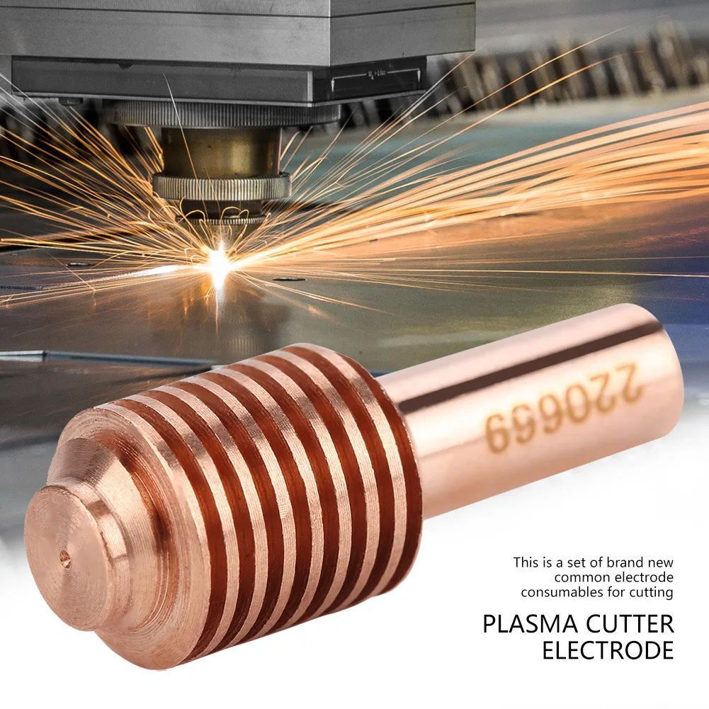 

10PCS Plasma Electrode Plasma Tip Nozzle Plasma Torch Consumables Nozzle Consumables Plasma Torch Parts Replacement Accessories