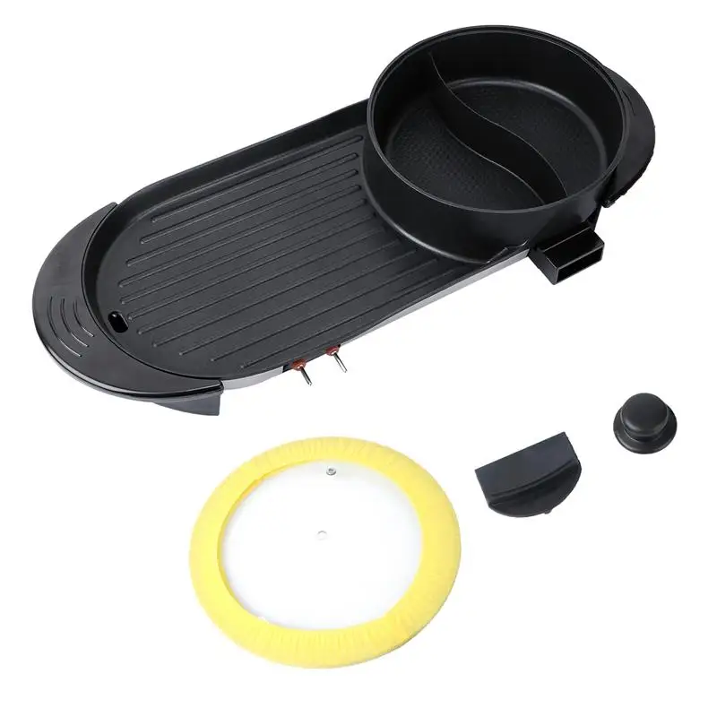 

Mandarin Duck Dual Pot BBQ Pot Smokeless Electric Barbecue Stove Home Electric Grill Multifunctional Barbecue Tool With US Plug