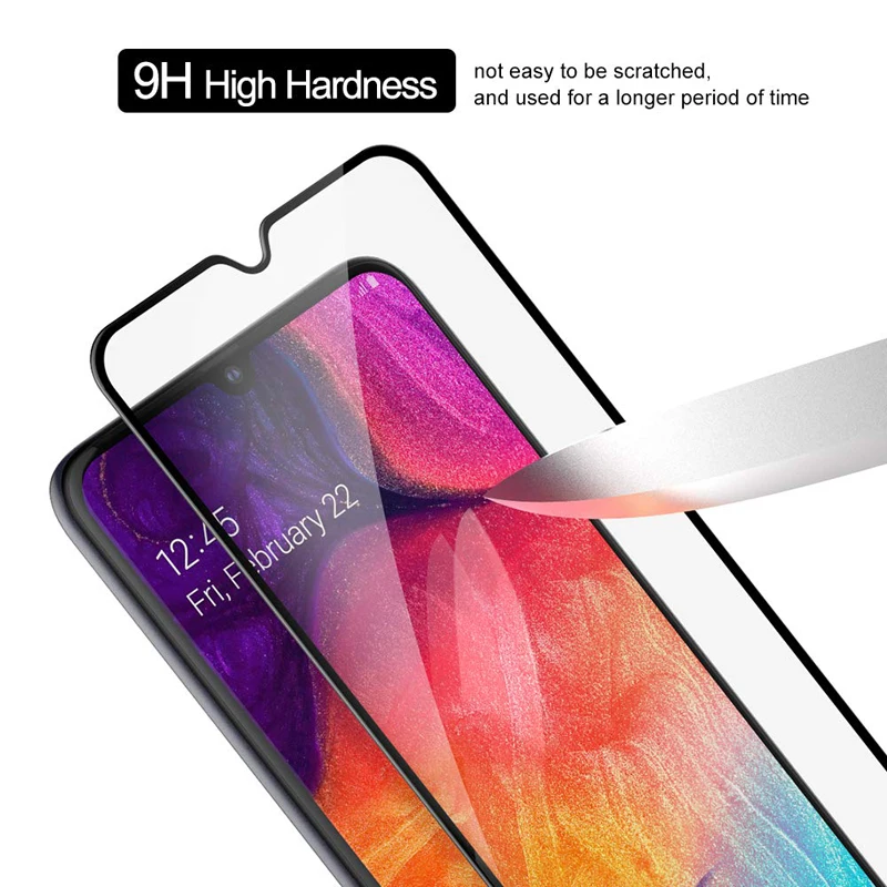 3D изогнутое полное покрытие из закаленного стекла для samsung Galaxy A50 A40 A30 A40E A70 A80 A90 Защитная пленка для экрана телефона