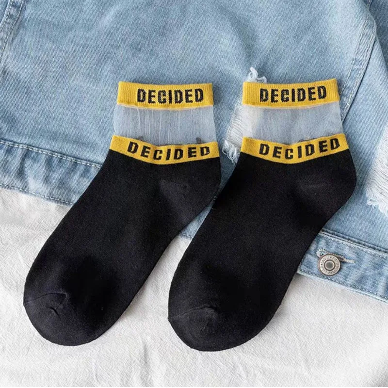 Новейшие стильные летние носки KNOWDREAM модные корейские стеклянные шелковые