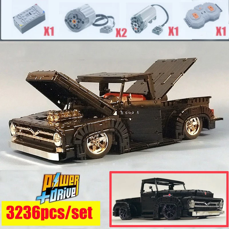 Новый Ford F100 Mustang Tech мотор функциями питания подходит LeGINGlys MOC 37562 модель