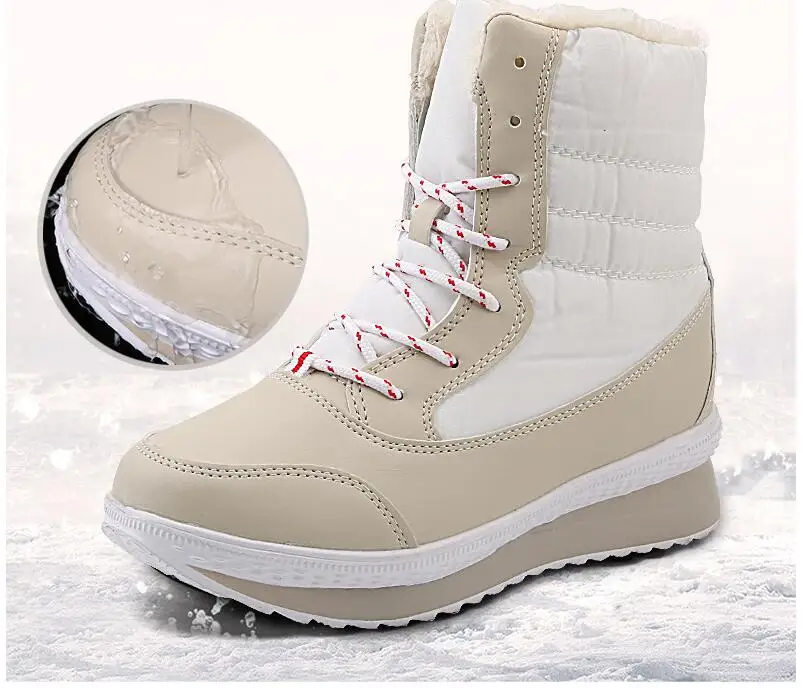 Женские ботильоны на платформе теплые зимние ботинки большие размеры 42 2019|Зимние
