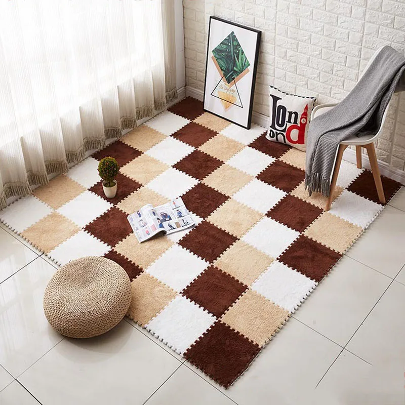DIY 30*30*1 см гостиная спальня детские мягкие ковры волшебные Лоскутные коврики
