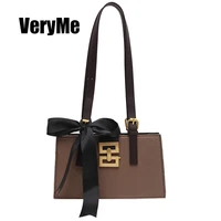 VeryMe Leather Ribbon Female Handbags Elegant Casual Messenger Shoulder Bags Vintage Wild Women Handbag Fashion Sac A Main Femme