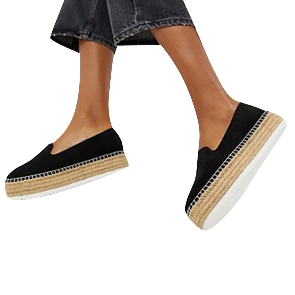 

Summer Platform Loafers Women Lazy Shoes Slip-on Summer Thick Casual Sneakers Breathable Weaving Flat Single Shoes Chaussures