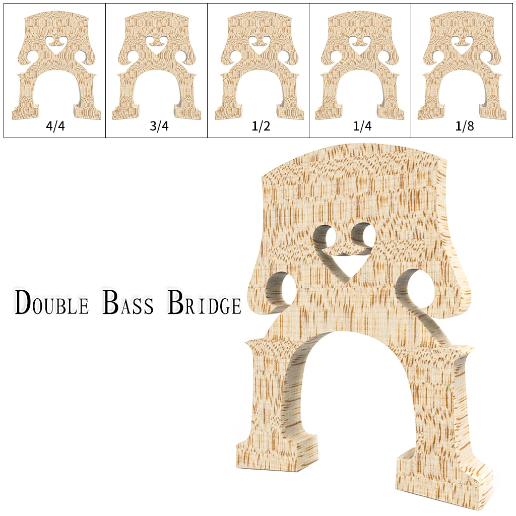 TOP AA Grade Maple Double Bass Upright Bridge Snowflake Pattern German Style For 4/4 3/4 1/2 1/4 1/8 | Спорт и развлечения