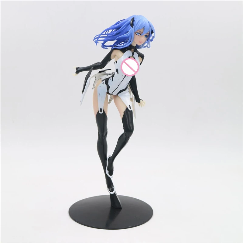 

24cm Anime BEATLESS Lacia Action Figure Gradient Hair White Leather Jacket Stand on One Foot PVC Collections Model Toy for Gifts
