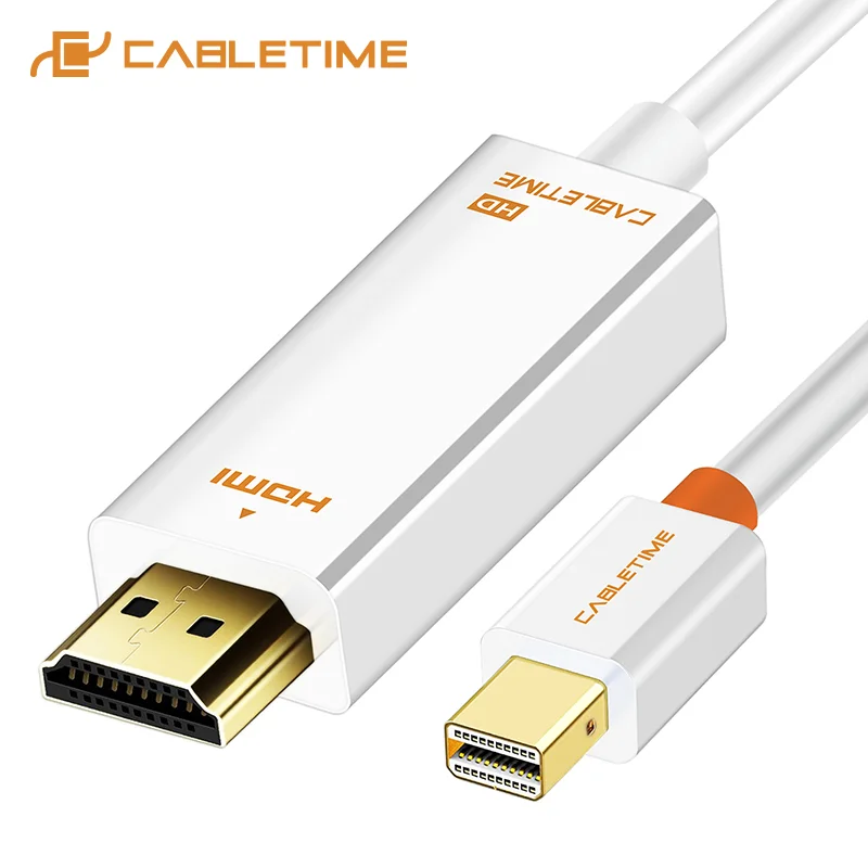 CABLETIME Новое поступление 2020 Thunderbolt мини DisplayPort dp DP к HDMI адаптер кабель для 1080P ТВ