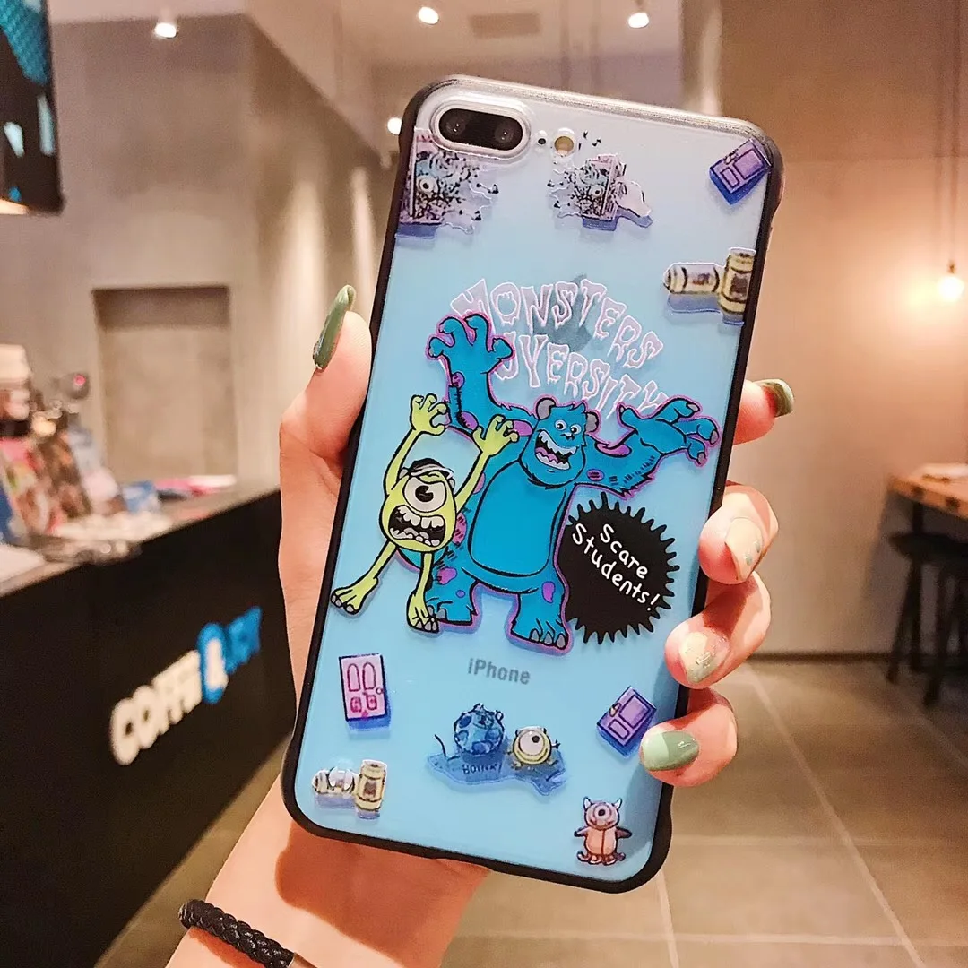 Cute Cartoon Stitch Toy Story Sulley Mike Phone Case For Apple iPhone 7 8 6 6s Plus X XS Max Xr Back Candy tpu Clear Cover Capa |