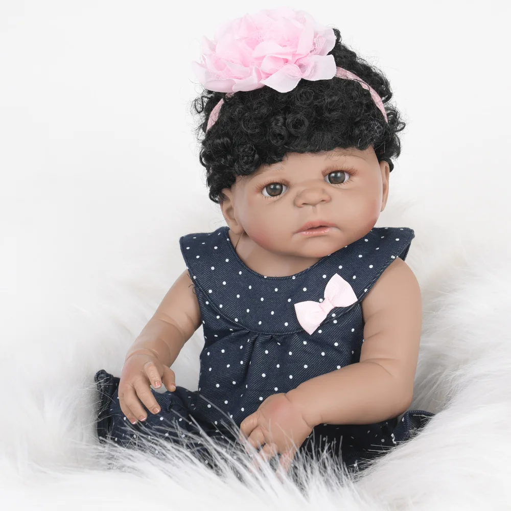Реалистичная силиконовая кукла для новорожденных 57 см|Игровые фигурки и