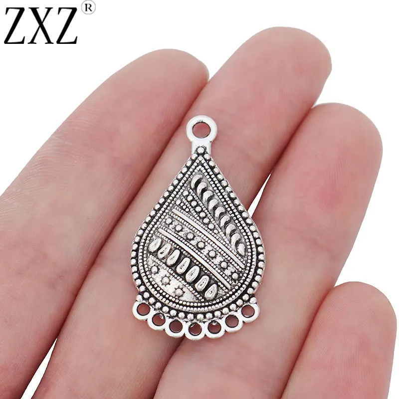 ZXZ 10 шт. тибетские серебряные серьги в стиле бохо соединитель для люстры подвески
