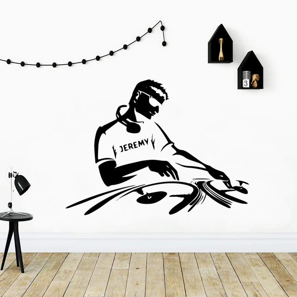 Смешная DJ самоклеящаяся виниловая Водонепроницаемая настенная художественная