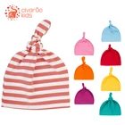 Шапка-бини для новорожденных, с узлом, на осеньзиму