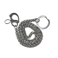 stainless steel wheat wallet jean trousers biker chains snake snap round connector sweden nautical carabiner hook keychains