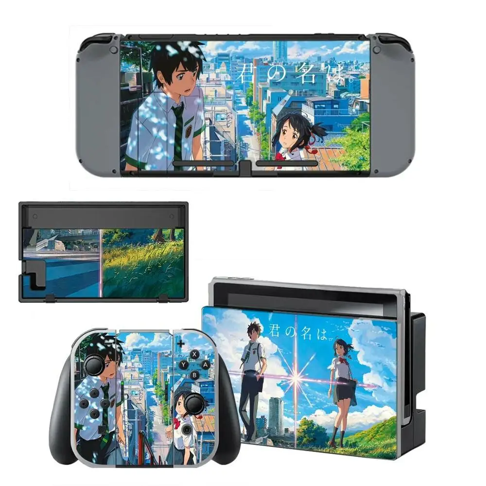 Аниме ваше имя Nintendo переключатель кожи переключателя Nintend Стикеры наклейка для
