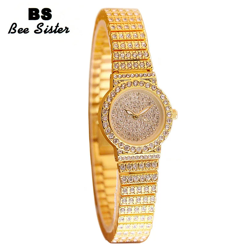 Модный золотой браслет женские часы 2017 Высокое качество ультра тонкие Кварцевые