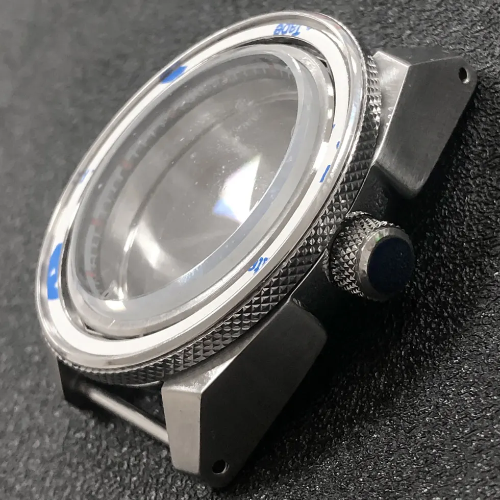 Чехол для часов в стиле самурая для механизмов NH35/NH36 из нержавеющей стали с сапфировым кристаллом и аксессуарами