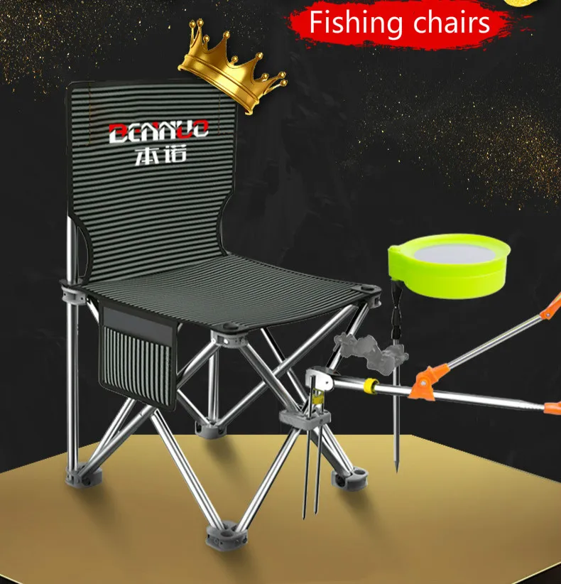 

100% Quality Fishing Chair Folding Portable Multifunctional Stool Small Chair Thickened Chair Fishing Chair Back Bag Load 150kg