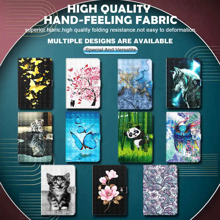 

For Lenovo Tab E10 TB-X104F TB X104F PU Leather Cartoon Protective Folding Stand Cover For Lenovo Tab E10 Case