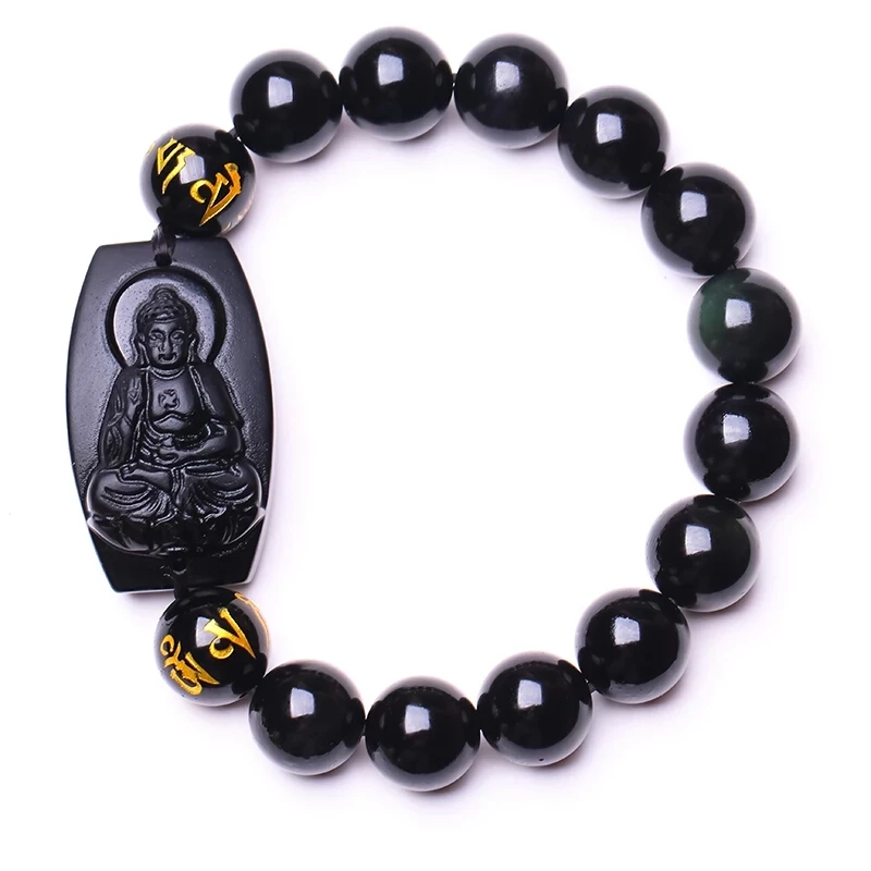 Natural Black Obsidian Buddha Bracelet Eight Patron Saints 10mm Chinese Zodiac Round Beads Bracelet Men Women Lucky Jewelry
Natural Black Obsidian Buddha Bracelet Eight Patron Saints 10mm Chinese Zodiac Round Beads Bracelet Men Women Lucky Jewelry