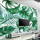 Настенные 3D-обои на заказ, Современная ручная роспись с изображением тропических растений, листьев, для гостиной, ТВ, дивана, спальни, домашний декор, фреска