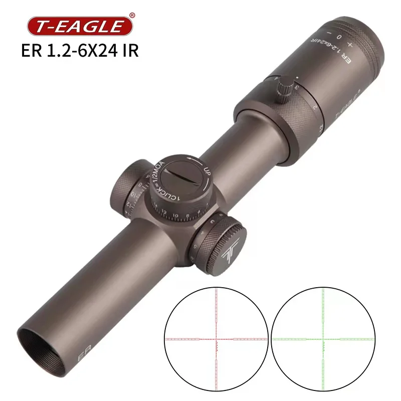 Фотооптический прицел T EAGLE 1 2 6x24IR HD водонепроницаемый и антивибрационный